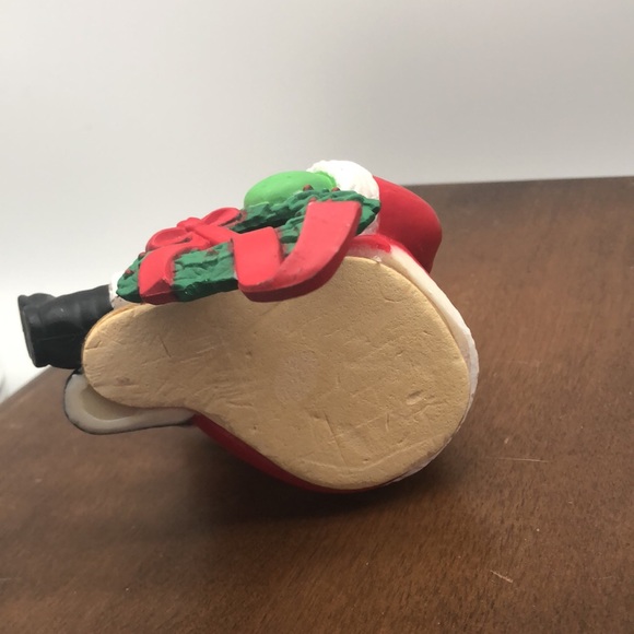 Vtg Christmas Santa Claus Shelf Sitter Hard Plastic 6" - Picture 6 of 6